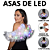 Asas De Anjo Com Led Fantasia Carnaval Feminina Anjinho Fantasias Femininas Acessórios Festa - Imagem 1