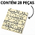 Dominó De Osso Profissional Grande Estojo Domino Com 28 Peças Grandes Jogo Educativo Brincadeira - Imagem 4