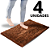 Kit 4 Tapetes Marrom Antiderrapante Macio Absorvente Microfibra Bolinha - Imagem 19