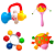 Brinquedos Para Bebê Chocalho Kit Interativo Bebe Recém Nascido Montessori Educativo Sensorial - Imagem 8