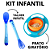 Kit Alimentação Infantil Prato Giratório 360 Graus Colher E Garfo Termossensível Silicone Para Bebe Criança - Imagem 1