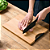 Kit Cozinha Tabua De Carne Bambu Jogo De Facas Inox Organizador Cepo Porta Faca Churrasco Multiuso - Imagem 7