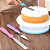 Kit Espátula De Confeiteiro Inox 3 Peças Cortador Nivelador Bolo Fatiador Chan Confeitaria Cozinha Doces Tortas - Imagem 6