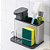 Kit Organizador Inox Para Pia Porta Detergente Sabão Esponja Porta Facas Escorredor Talheres Cozinha Suporte Louça - Imagem 6