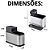 Kit Organizador Inox Para Pia Porta Detergente Sabão Esponja Porta Facas Escorredor Talheres Cozinha Suporte Louça - Imagem 9