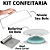 Kit Confeiteiro Bailarina 30cm Cortador Fio Duplo Espátula Inox Alisadora Decorar Bolos - Imagem 2