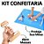 Kit Confeitaria Tapete Silicone Antiaderente e Rolo De Massa Madeira Pizza Torta Biscoito - Imagem 8