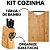 Kit Tábua de Carne Bambu com Suporte Organizador de Facas Cozinha - Imagem 2