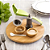Kit Petisqueira Para Queijo e frios 4 Peças Com Tábua Giratória Grande - Imagem 7
