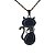 Pingente Gatinho Obsidiana - Imagem 1