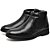 Bota Botina Ortopédica Elastico Calce fácil Bico Redondo Masculina Anatômica Leveterapia Preto - Imagem 7