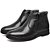 Bota Botina Ortopédica Dois Zíperes Bico Redondo Masculina Anatômica Leveterapia Preto - Imagem 7