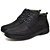 Bota Coturno Masculino Zíper Ortopédico em Couro Forrado em Couro Palmilha Gel Preto - Imagem 2