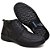 Bota Coturno Masculino Zíper Ortopédico em Couro Forrado em Couro Palmilha Gel Preto - Imagem 3