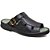 Chinelo Sandália Masculino Ortopédico Antstress Palmilha Gel Couro Legitimo Preto - Imagem 2