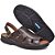 Chinelo Sandália Masculino Ortopédico Antstress Palmilha Gel Couro Legitimo Café - Imagem 10