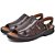 Chinelo Sandália Masculino Ortopédico Antstress Palmilha Gel Couro Legitimo Café - Imagem 9