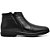 Bota Botina Leve Dois Zíperes Bico Quadrado Masculina Anatômica Leveterapia Preto - Imagem 1