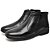 Bota Botina Leve Dois Zíperes Bico Quadrado Masculina Anatômica Leveterapia Preto - Imagem 7