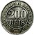 Moeda 200 Réis 1888 Cupro-Níquel MBC+ [Brasil/Império] - Imagem 1