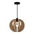 Pendente Lant Madeira Cabo PP 1xE27 Preto Liso - Imagem 1