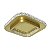 Luminaria Plafon D300mm Aco Com Acrilico Dourado Led 33w 3200k - Imagem 1