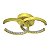 Luminaria Plafon D300mm Aco Com Acrilico Dourado Led 28w 3200k - Imagem 1