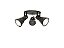 Spot Taschibra Circular Hol 3xe27 Preto Fosco - Imagem 1