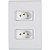 Tomada Liz Montado Dupla 2p+T 10a Branco - Imagem 1