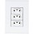 Conjunto 4x2 com 3 Tomadas 2P+T 10 A 250 V Tramontina Liz Branco - Imagem 1