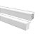 Perfil Led Taschibra Apex 35 Embutir 28x35x1000mm Branca - Imagem 1