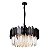 Lustre Fancy Ø60x19x33cm - Preto E Cristais K9 Transparentes - Imagem 1