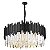 Lustre Fancy Ø80x19x33cm - Preto E Cristais K9 Transparentes - Imagem 1