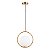 Pendente Balance Ø34cmxø20cm – Metal Dourado E Vidro Leitoso - Imagem 1