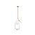 Pendente Balance Ø20cm 1,50 Metro De Cabo - Metal Dourado E  Vidro Leitoso - Imagem 2