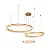 Pendente LED 3 Aros 3000K 112W 80CM Acrílico/Metal Dourado Sindora DCD015102 - Imagem 1