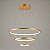 Pendente de arcos dimensão 20cm+40cm+60cm led 100w acabamento dourado mat al c/ silicone - Imagem 3