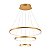 Pendente de arcos dimensão 20cm+40cm+60cm led 100w acabamento dourado mat al c/ silicone - Imagem 1