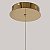 PENDENTE LED CRISTAL LEZIE IN C/45CM 33W 3000K OURO BRILHO - Imagem 6