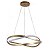 PENDENTE LED EUNI ODI 60CM 58W 3000K DOURADO - Imagem 1