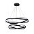 PENDENTE LED EUNI ODI 60/80CM 135W 3000K PT. - Imagem 1