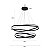 PENDENTE LED EUNI ODI 60/80CM 135W 3000K PT. - Imagem 2