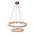 PENDENTE LED KAZY 53/80CM 62W 3000K OURO BRILHO - Imagem 1