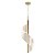 PENDENTE LED RUBAN 9W 2700K DOURADO - Imagem 1