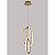 PENDENTE LED ZENA ORI 42W 3000K OURO CHAMPAGNE - Imagem 1