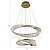 PENDENTE LED CRISTAL LEZIE 40+60CM 71W 3000K OURO BRILHO - Imagem 2