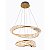 PENDENTE LED CRISTAL LEZIE 40+60CM 71W 3000K OURO BRILHO - Imagem 1