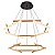 PENDENTE LED WIDA 60/80CM 100W 3000K OURO CHAMPAGNE - Imagem 1