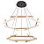 PENDENTE LED WIDA 60/80CM 100W 3000K OURO CHAMPAGNE - Imagem 3