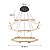 PENDENTE LED WIDA 60/80CM 100W 3000K OURO CHAMPAGNE - Imagem 2